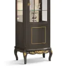 Vitrine Classique en Noyer Blanc ou Bois Moka Made in Italy - Chantilly Viadurini