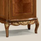 Vitrine Classique en Noyer Blanc ou Bois Moka Made in Italy - Chantilly Viadurini