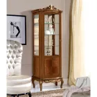 Vitrine Classique en Noyer Blanc ou Bois Moka Made in Italy - Chantilly Viadurini