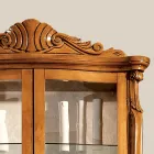 Vitrine Classique en Bois de Noyer Marqueté 4 Portes Made in Italy - Commodo Viadurini