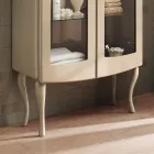 Vitrine complète avec deux portes et trois étagères en verre Made in Italy - Candy Viadurini