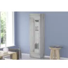 Vitrine de salon design en bois blanc, anthracite ou béton - Suzana Viadurini