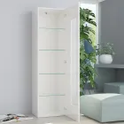 Vitrine de salon design en bois blanc, anthracite ou béton - Suzana Viadurini