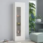 Vitrine de salon design en bois blanc, anthracite ou béton - Suzana Viadurini