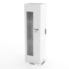 Vitrine de salon design en bois blanc, anthracite ou béton - Suzana Viadurini