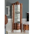 Vitrine de salon 1 porte et 2 tiroirs en bois Made in Italy - Leonor Viadurini