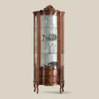 Vitrine de salon 1 porte et 2 tiroirs en bois Made in Italy - Leonor Viadurini