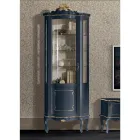 Vitrine en bois de salon avec 1 porte de luxe Made in Italy - Leonor Viadurini