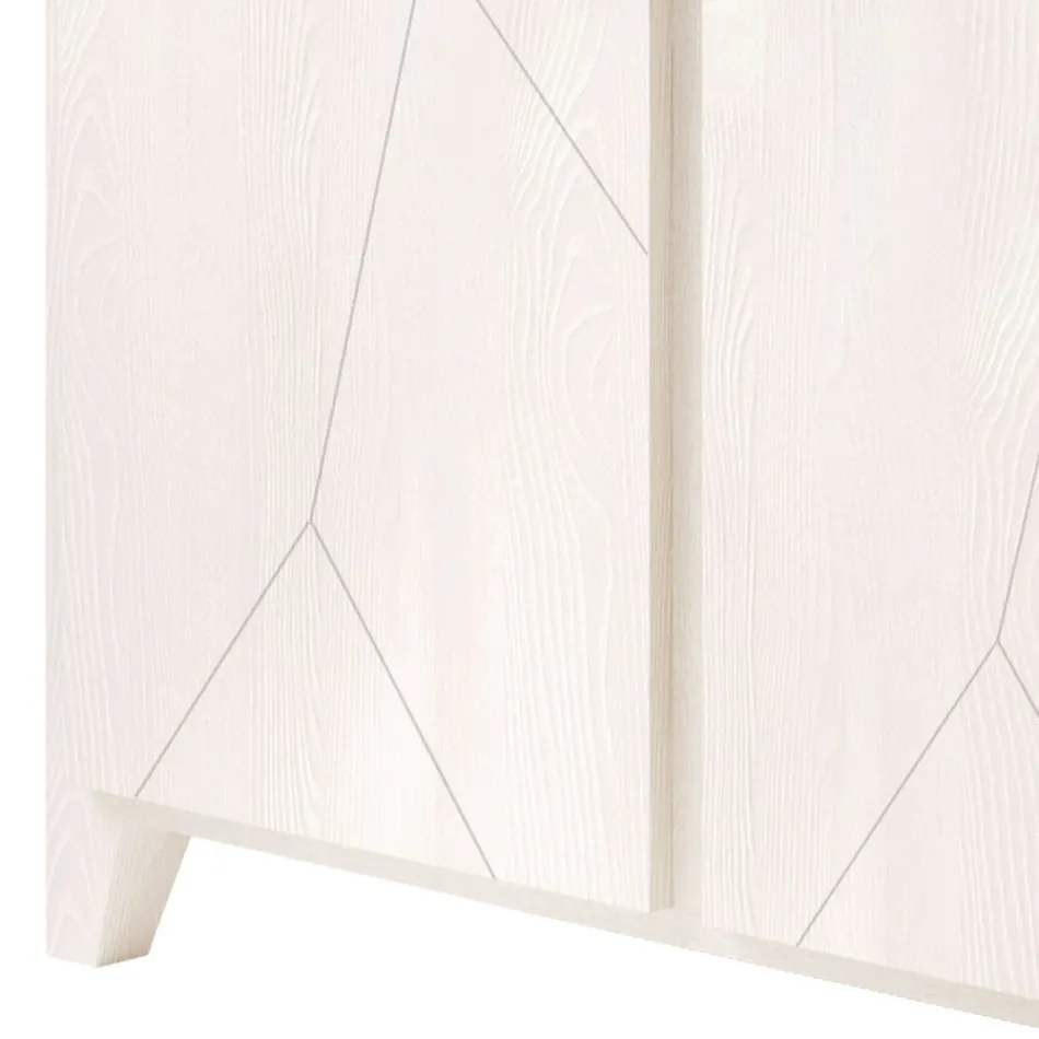 Structure de vitrine de salon en bois de sapin massif Made in Italy - Pascual Viadurini