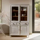 Vitrine en teck massif à 4 portes et 3 tiroirs - Aïkido Viadurini