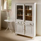 Vitrine en teck massif à 4 portes et 3 tiroirs - Aïkido Viadurini