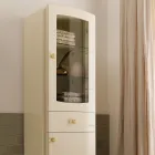 Vitrine unicolore avec étagères internes en verre Made in Italy - Candy Viadurini