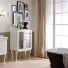 Vitrine de salle de bain unicolore avec 2 portes et étagères en verre - Candy Viadurini