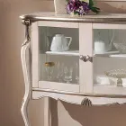 Vitrine de salon 2 portes en noyer ou bois blanc Made in Italy - Londres Viadurini