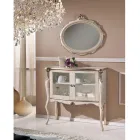 Vitrine de salon 2 portes en noyer ou bois blanc Made in Italy - Londres Viadurini