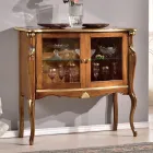 Vitrine de salon 2 portes en noyer ou bois blanc Made in Italy - Londres Viadurini