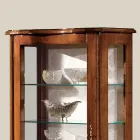 Vitrine de salon classique en bois de noyer avec porte Made in Italy - Versaille Viadurini