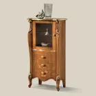 Vitrine de salon avec 1 porte vitrée et 3 tiroirs Made in Italy - Londres Viadurini
