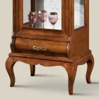 Vitrine de salon de luxe en bois de noyer classique fabriqué en Italie - Hastings Viadurini