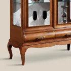 Vitrine de salon de luxe en bois de noyer classique fabriqué en Italie - Hastings Viadurini