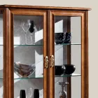 Vitrine de salon de luxe en bois de noyer classique fabriqué en Italie - Hastings Viadurini