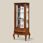 Vitrine de salon de luxe en bois de noyer classique fabriqué en Italie - Hastings Viadurini