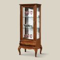 Vitrine de salon de luxe en bois de noyer classique fabriqué en Italie - Hastings