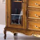 Vitrine de salon en bois avec 2 portes et 5 tiroirs Made in Italy - Richard Viadurini