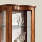 Vitrine de salon en noyer ou bois blanc avec 1 porte Made in Italy - Versaille Viadurini