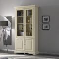 Vitrine avec 2 portes en bois et 2 portes en verre Made in Italy - Fenrir