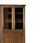 Vitrine avec 2 tiroirs, 2 portes en bois et 2 portes en verre Made in Italy - Camene Viadurini