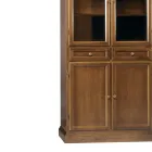 Vitrine avec 2 tiroirs, 2 portes en bois et 2 portes en verre Made in Italy - Camene Viadurini