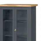 Vitrine en bois avec 1 tiroir, 2 portes et 2 étagères Made in Italy - Nanna Viadurini