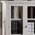 Vitrine en bois avec 1 tiroir, 2 portes et 2 étagères Made in Italy - Nanna Viadurini