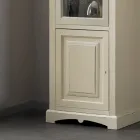 Vitrine en bois finition ivoire patinée. Fabriqué en Italie - Fosta Viadurini