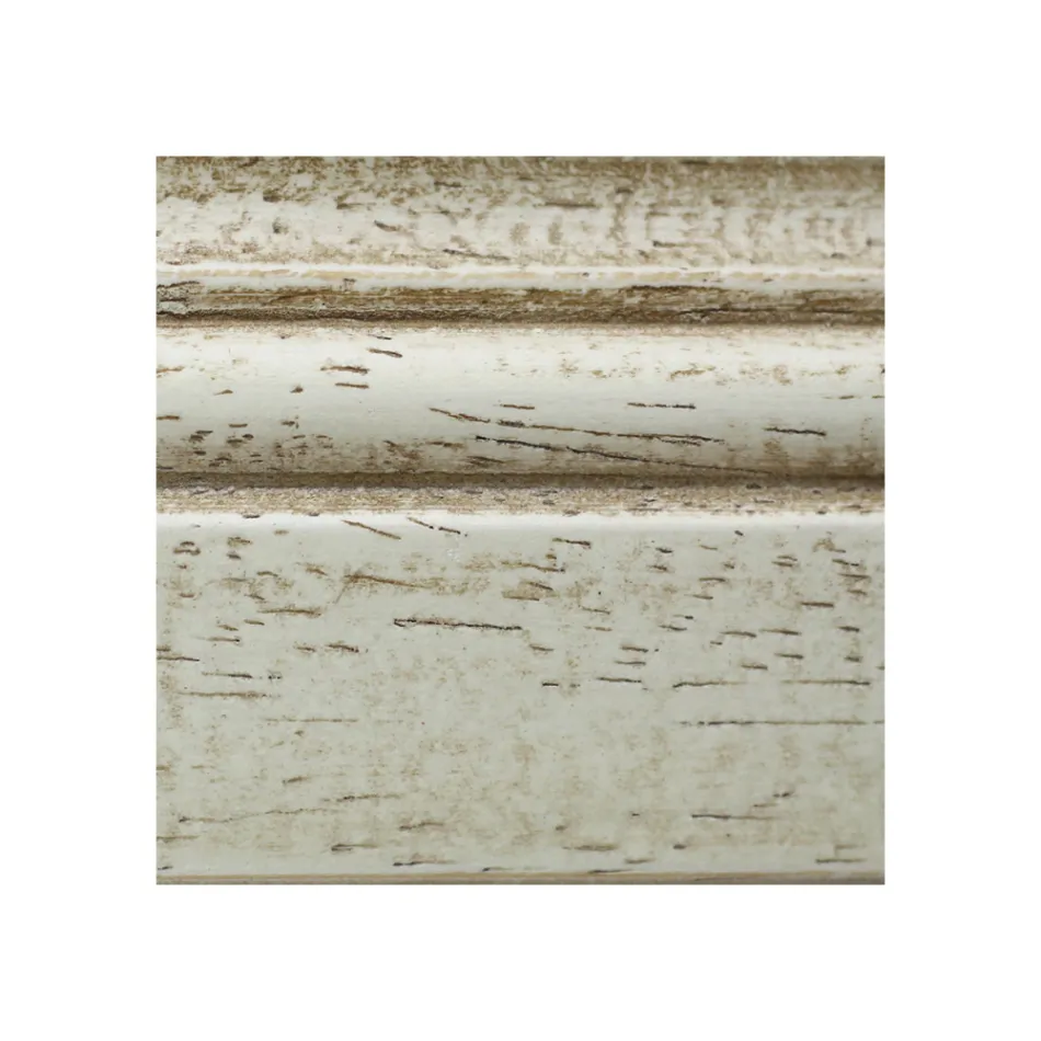 Vitrine en bois finition ivoire patinée. Fabriqué en Italie - Fosta Viadurini