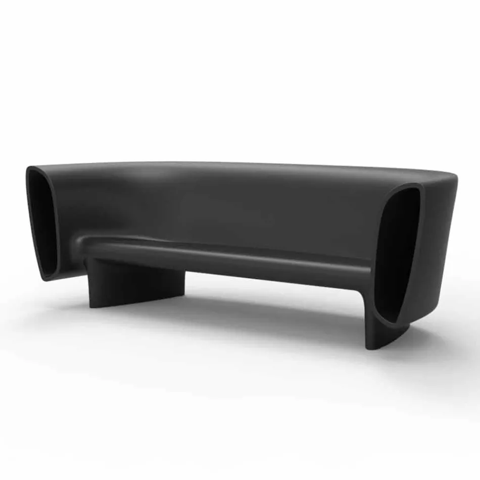 Canapé de jardin laqué noir Vondom Bum Bum design moderne Viadurini