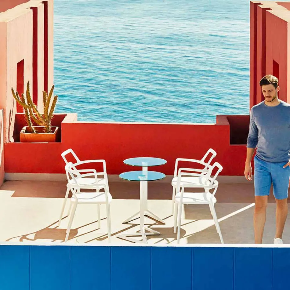 Vondom Delta chaise de jardin en polypropylène design moderne Viadurini