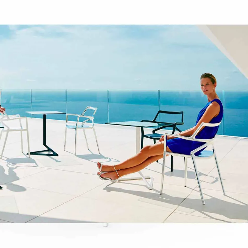 Vondom Delta chaise de jardin en polypropylène design moderne Viadurini