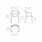 Vondom Delta chaise de jardin en polypropylène design moderne Viadurini