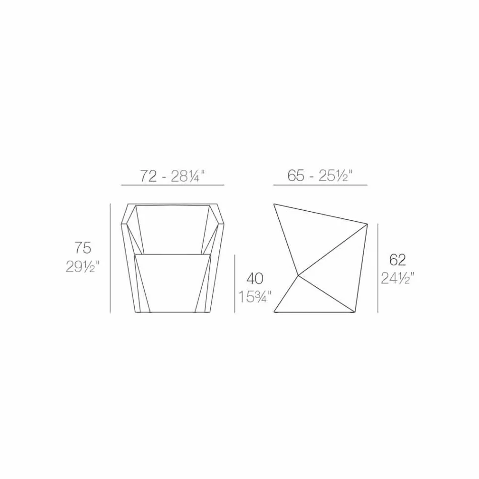 Fauteuil de jardin laqué blanc Vondom Faz au design moderne Viadurini