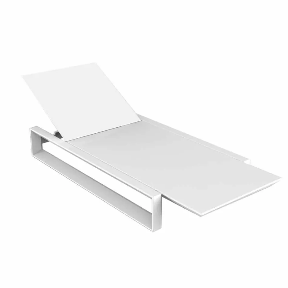 Lit de jardin design Vondom Frame en polyéthylène blanc Viadurini