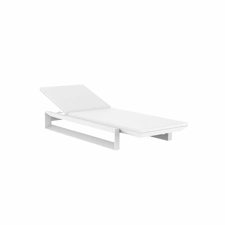 Lit de jardin design Vondom Frame en polyéthylène blanc Viadurini