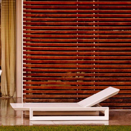 Lit de jardin design Vondom Frame en polyéthylène blanc Viadurini