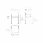 Chaise Vondom Quartz avec accoudoirs de design moderne Viadurini