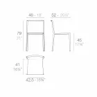 Chaise de jardin empilable Vondom Quartz au design moderne Viadurini