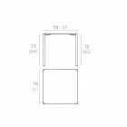 Vondom Quartz table carrée extérieure de design moderne Viadurini