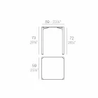 Vondom Quartz table carrée extérieure de design moderne Viadurini