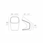 Vondom Ufo chaise de jardin dans un design blanc moderne Viadurini