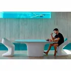 Vondom Ufo blanc design table d'extérieur L200xP100 cm Viadurini